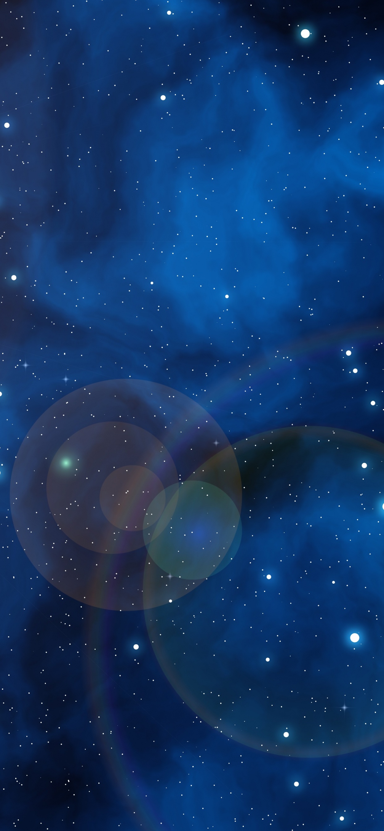 Illustration de la Galaxie Bleue et Blanche. Wallpaper in 1242x2688 Resolution