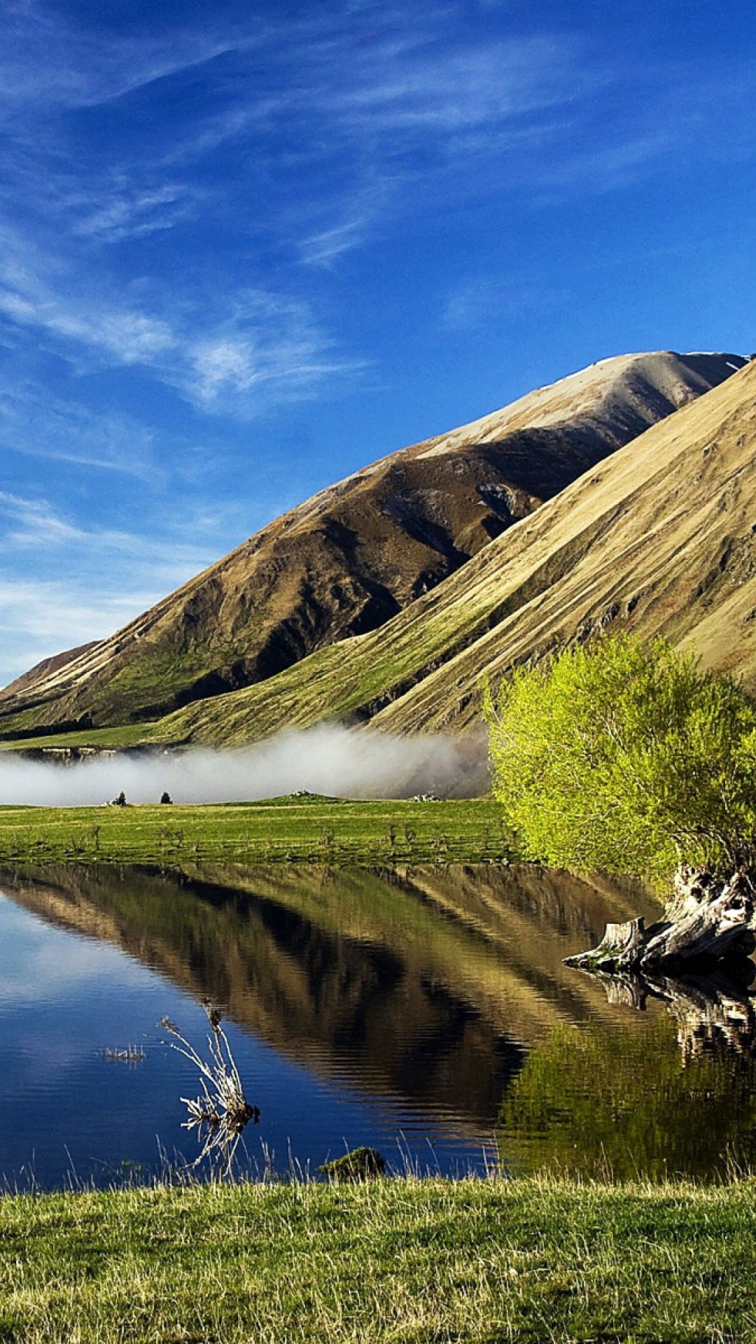 Natural Landscape, Nature, Reflection, Water, Mountain. Wallpaper in 1080x1920 Resolution