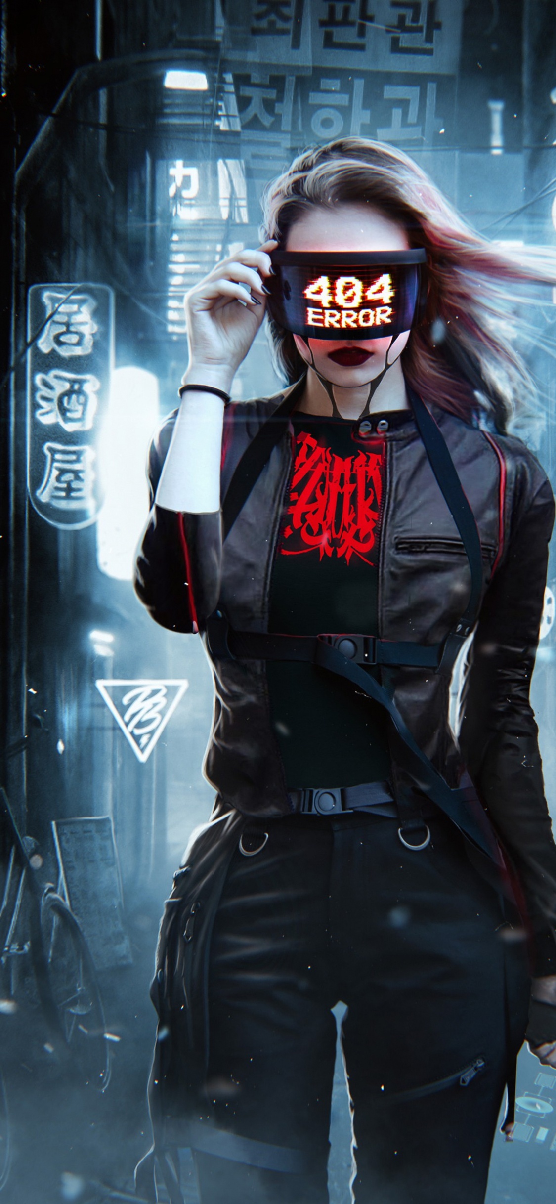 Erreur 404 Fille, Android, Manche, Fraîcheur, Divertissement. Wallpaper in 1125x2436 Resolution