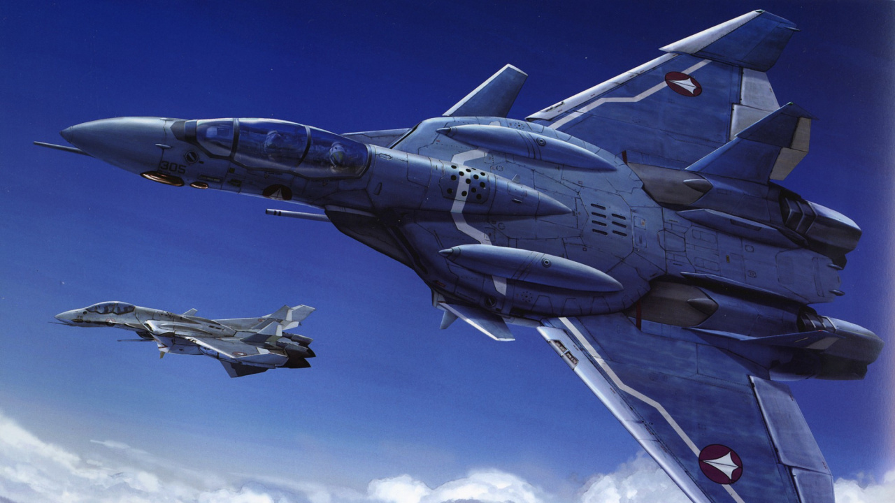 Macross, Robotech, Aeronave, la Fuerza Aérea, Aviones Militares. Wallpaper in 1280x720 Resolution