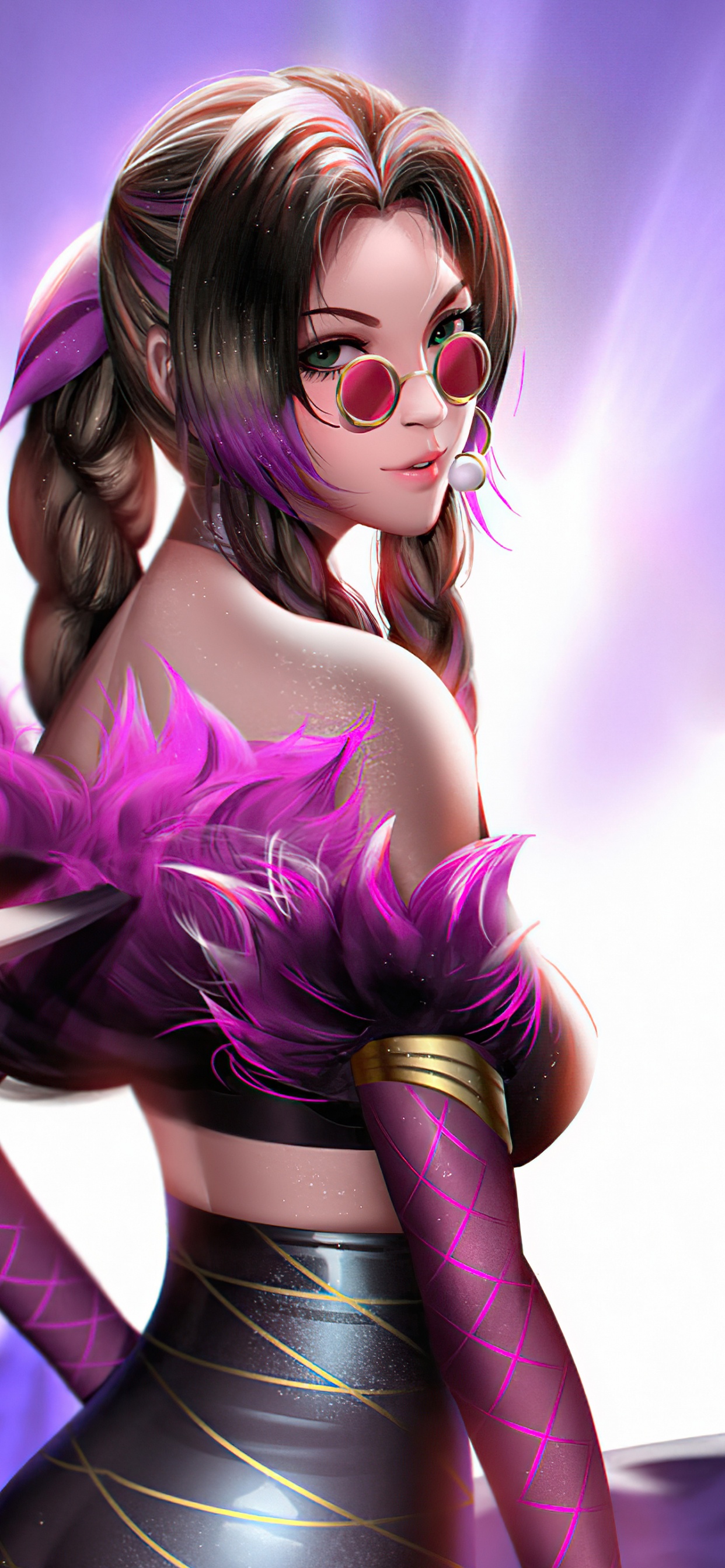 Anime, League of Legends, K DA, All Out, Sea. Wallpaper in 1242x2688 Resolution