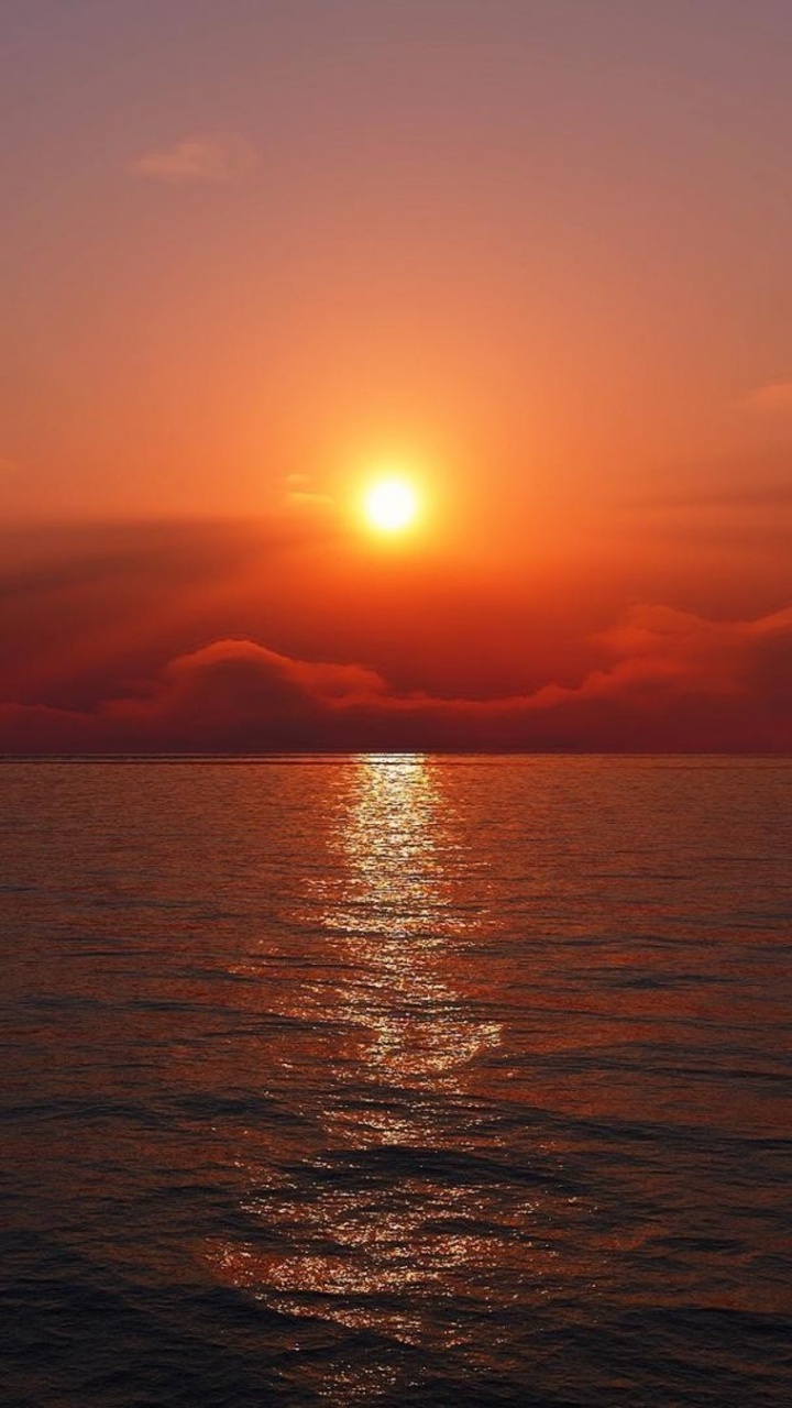 Cuerpo de Agua Durante la Puesta de Sol. Wallpaper in 720x1280 Resolution