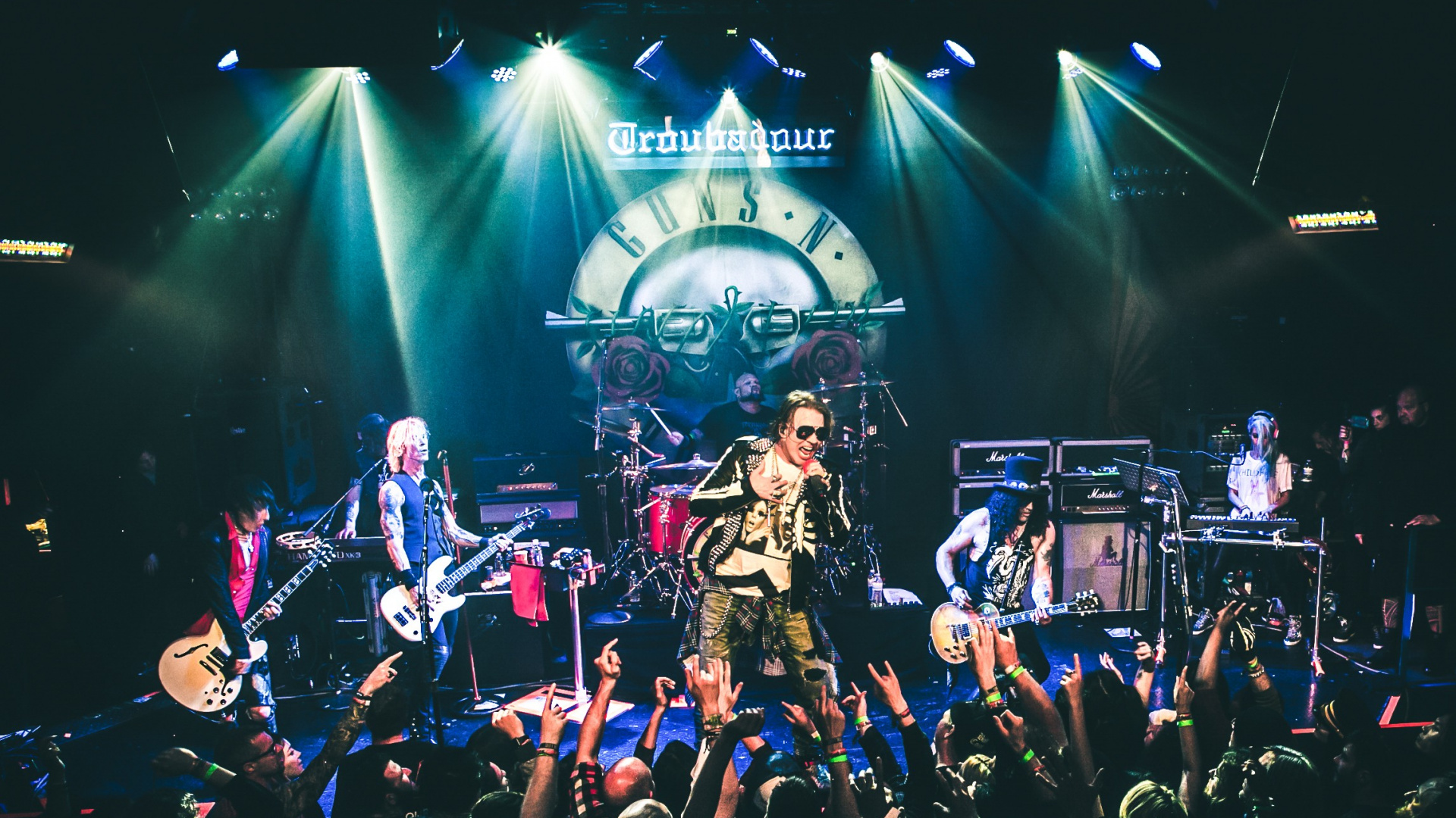 Bühne, Rockkonzert, Nicht in Diesem Leben-Tour, Guns N Roses, Konzert. Wallpaper in 1920x1080 Resolution
