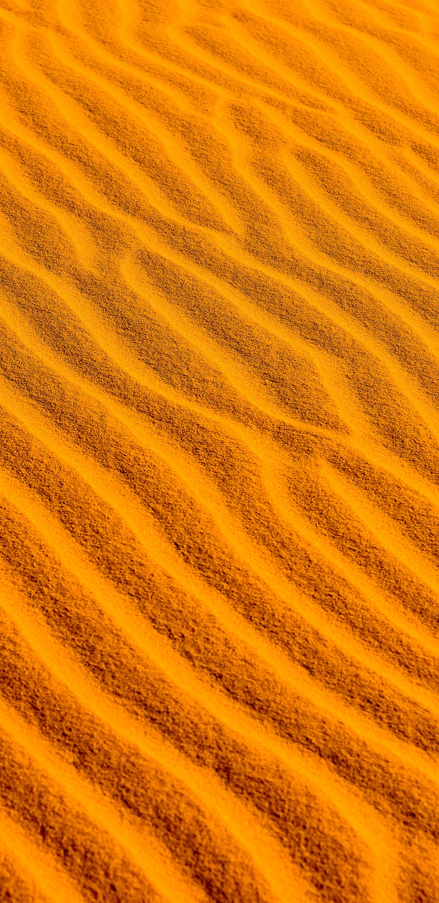 沙, 橙色, 自然环境, 黄色的, Erg 壁纸 1440x2960 允许