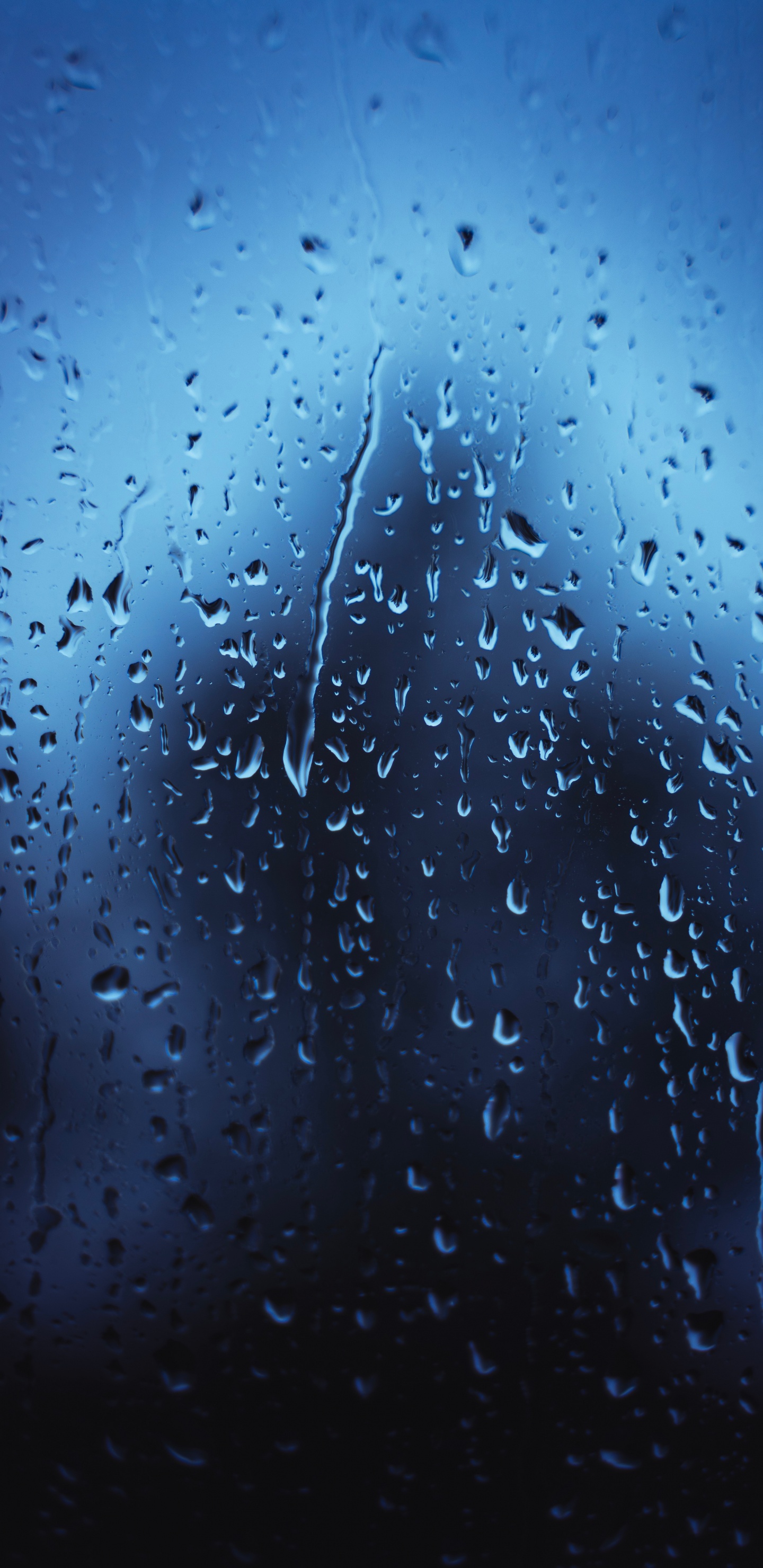 Water Droplets on Glass Window. Wallpaper in 1440x2960 Resolution