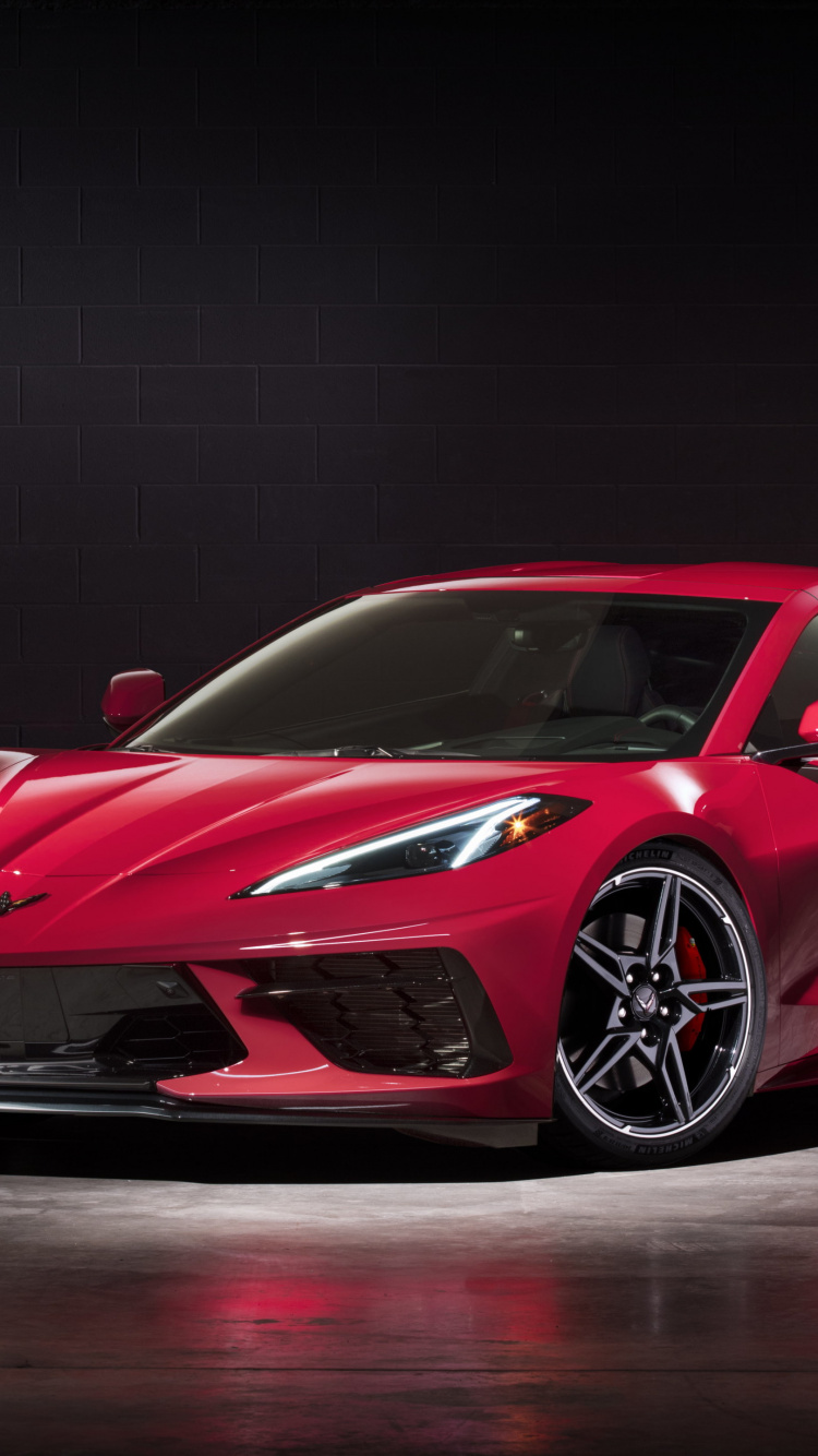2021 Chevrolet Corvette, Chevrolet, Sports Car, General Motors, Corvette Stingray. Wallpaper in 750x1334 Resolution
