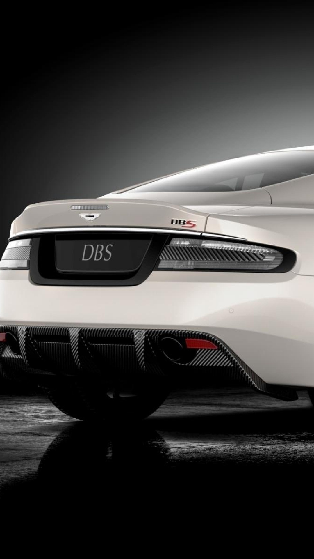 Mercedes Benz Coupe Blanco Sobre Fondo Negro. Wallpaper in 1080x1920 Resolution