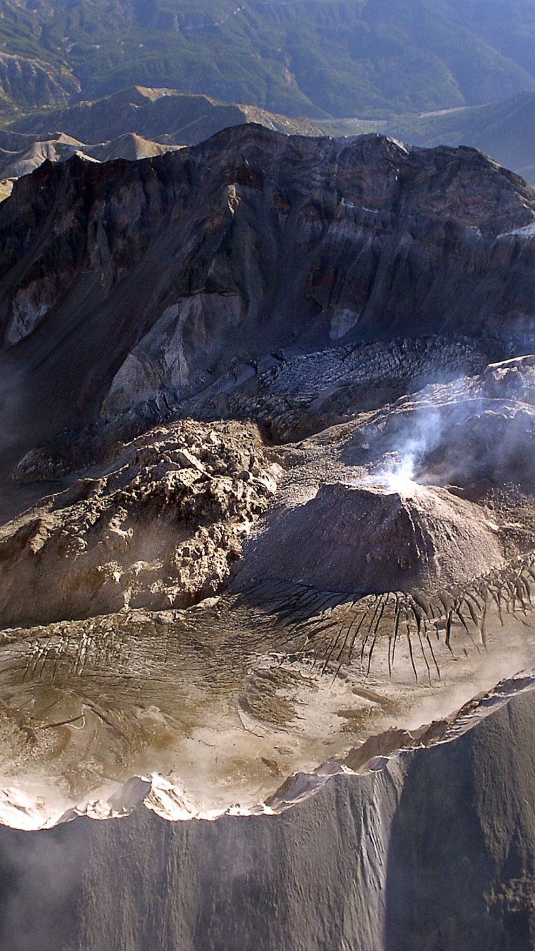 1980年爆发的山圣海伦, 山脉, 地质学, 天空, 圣海伦火山 壁纸 750x1334 允许