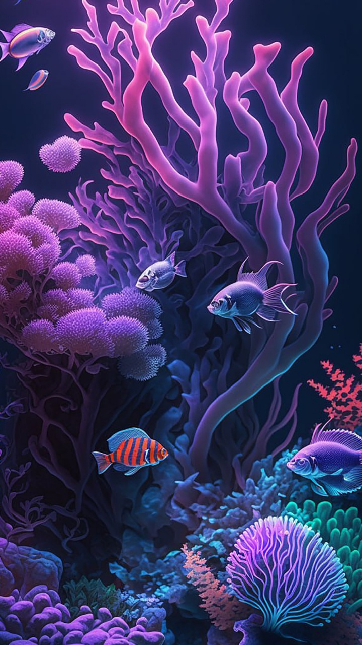 Coral Reef, Coral, Coral Reef Fish, Reef, Blue. Wallpaper in 720x1280 Resolution