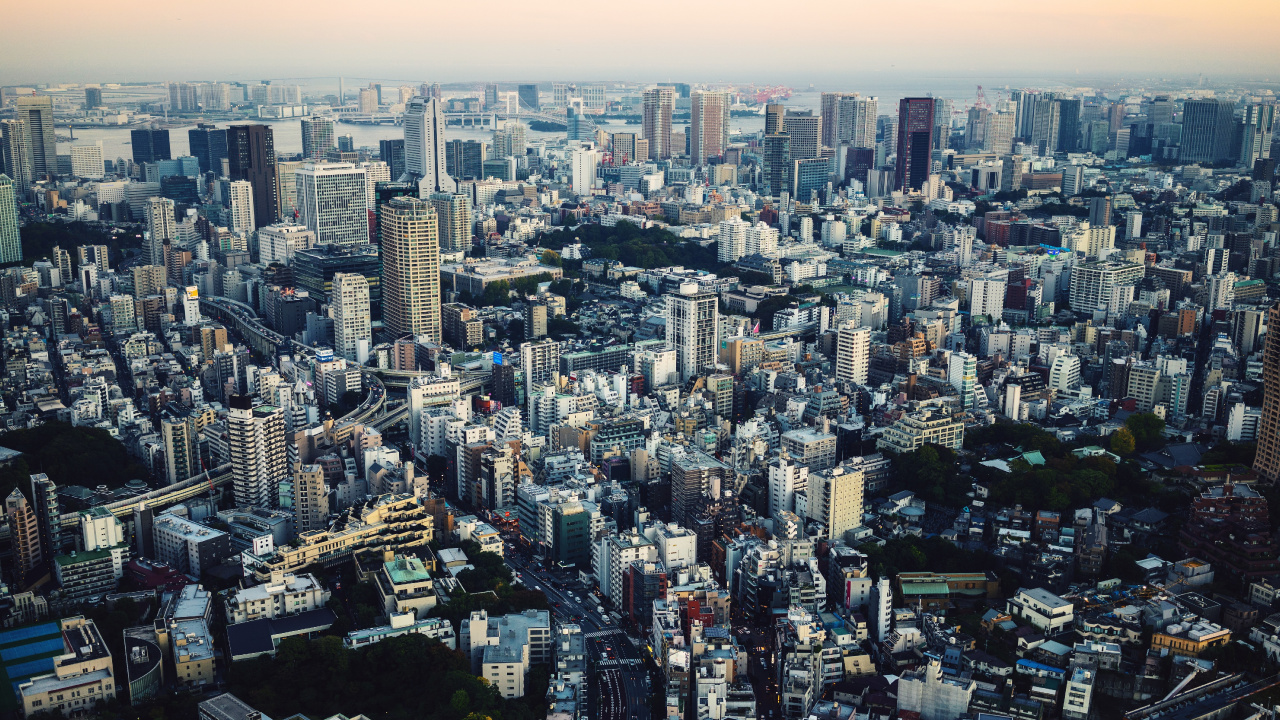 东京, 城市景观, 城市, 大都会, 天际线 壁纸 1280x720 允许