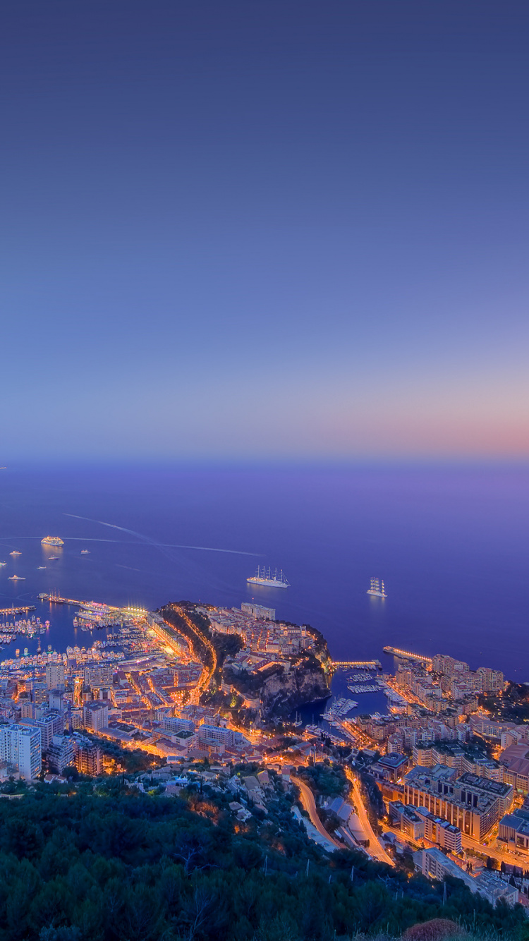 City With High Rise Buildings During Night Time. Wallpaper in 750x1334 Resolution