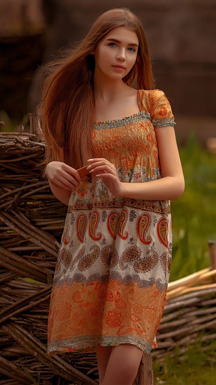 Modell, Schönheit, Lange Haare, Menschen in Der Natur, Kleid. Wallpaper in 750x1334 Resolution