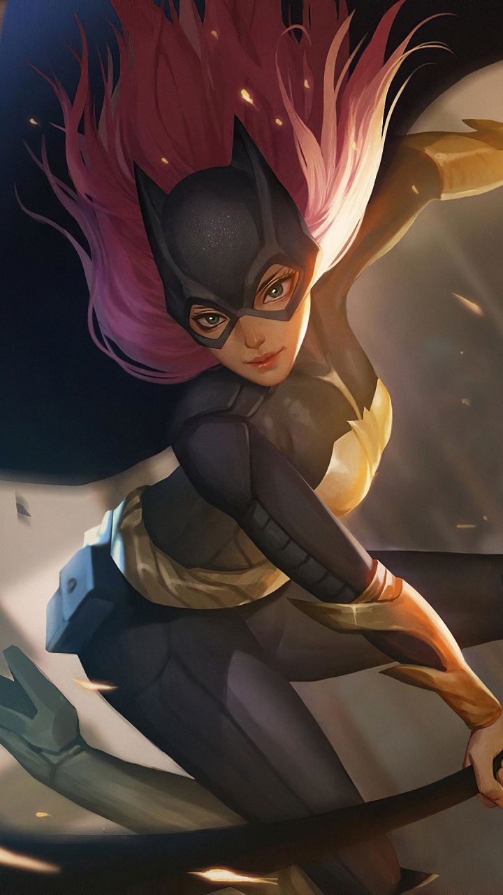 Frau im Schwarzen Und Gelben Kleid Anime-Charakter. Wallpaper in 720x1280 Resolution