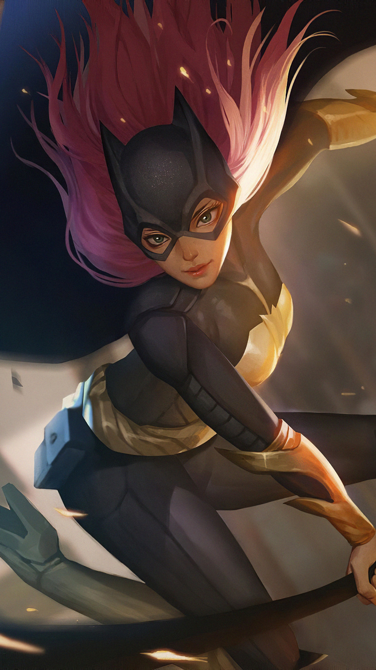 Femme en Robe Noire et Jaune Personnage D'anime. Wallpaper in 750x1334 Resolution