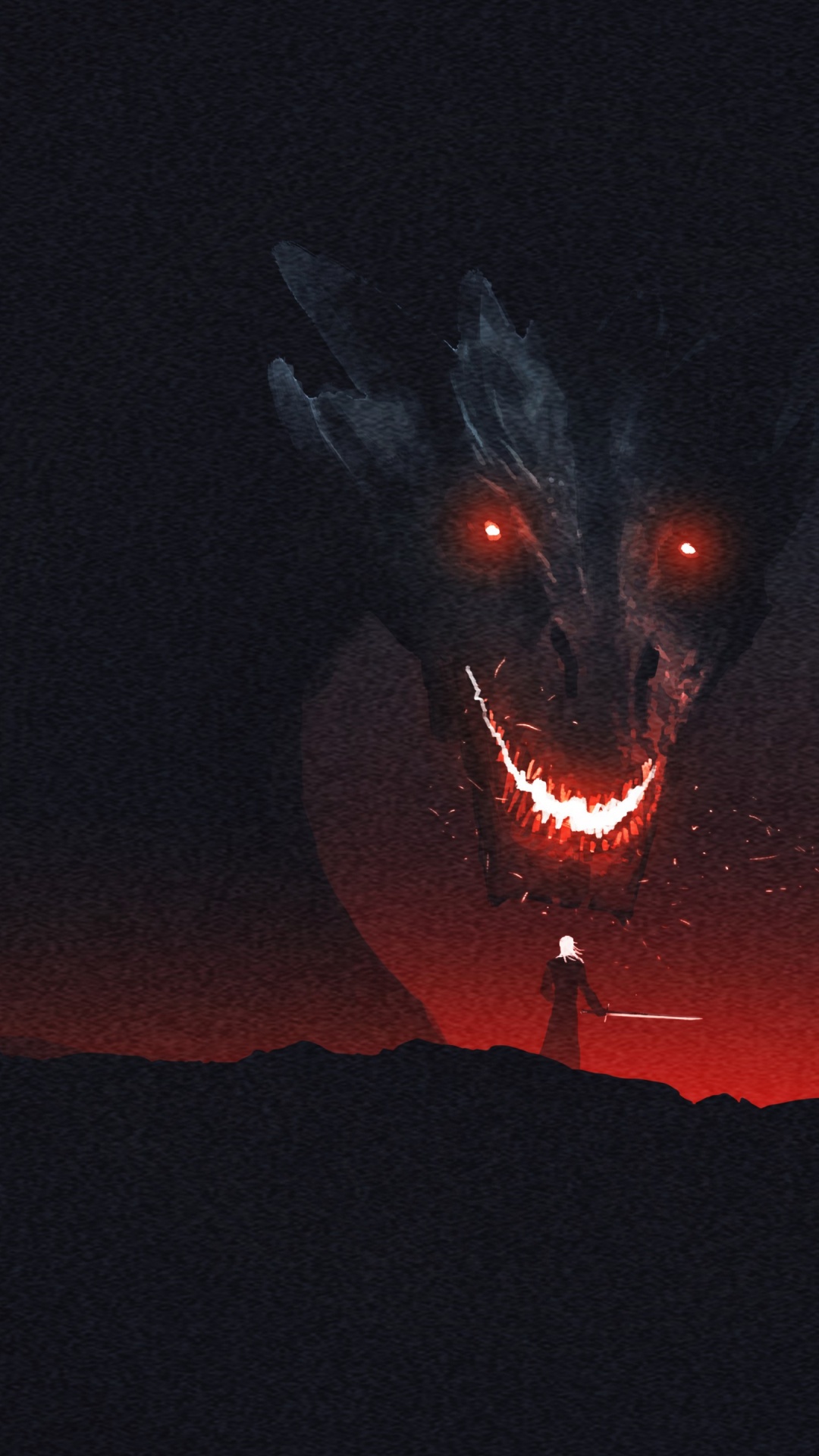 Silueta de Pájaro Volando Sobre la Montaña Durante la Noche. Wallpaper in 1080x1920 Resolution