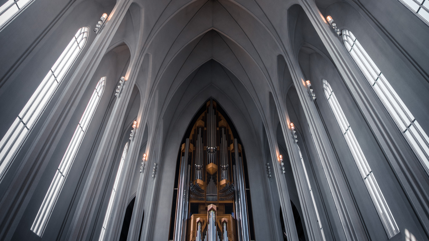 White and Brown Wooden Church. Wallpaper in 1366x768 Resolution