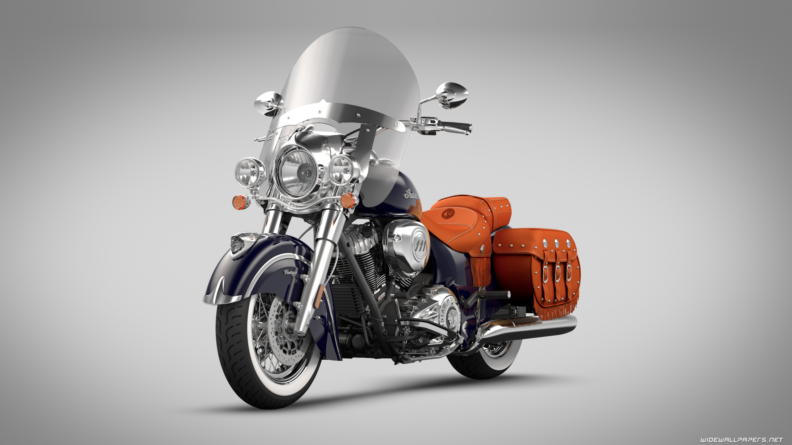 Moto Cruiser Orange et Argent. Wallpaper in 2560x1440 Resolution