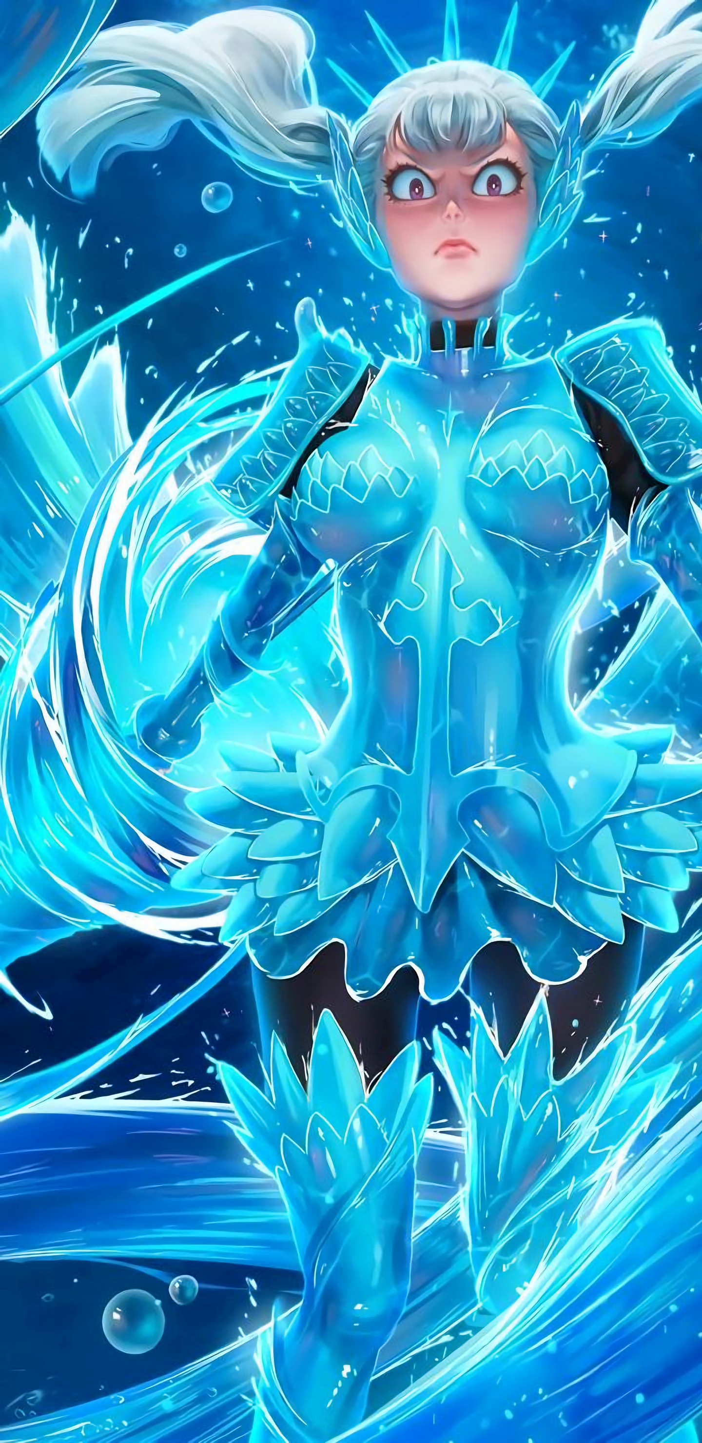 Noel Silva, Jill Harris, Trébol Negro, Asta, Anime. Wallpaper in 1440x2960 Resolution