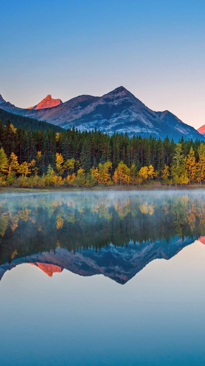 反射, 性质, 荒野, 安装的风景, 风景画 壁纸 720x1280 允许