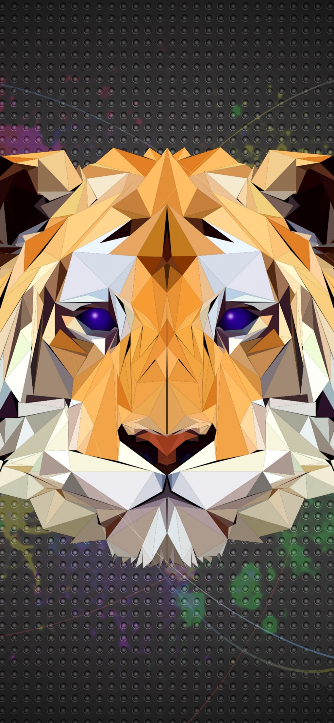 Fleur Blanche et Violette Sur Textile Vert. Wallpaper in 1125x2436 Resolution