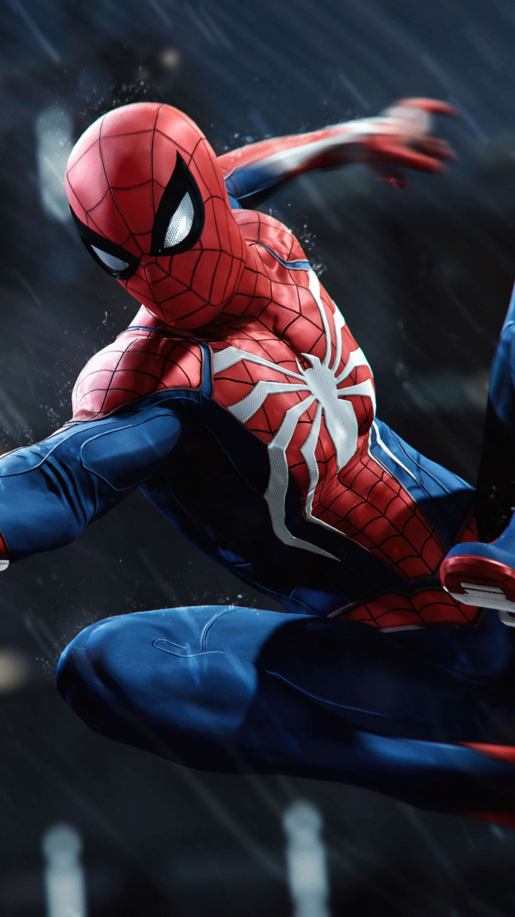 Spider-man, Insomniac Games, Superhero, Figurine, Les Jeux Vidéo. Wallpaper in 750x1334 Resolution