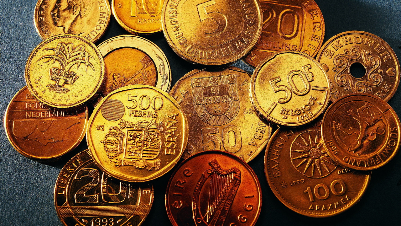 硬币, 黄金, 金钱, 货币, 现金 壁纸 1280x720 允许