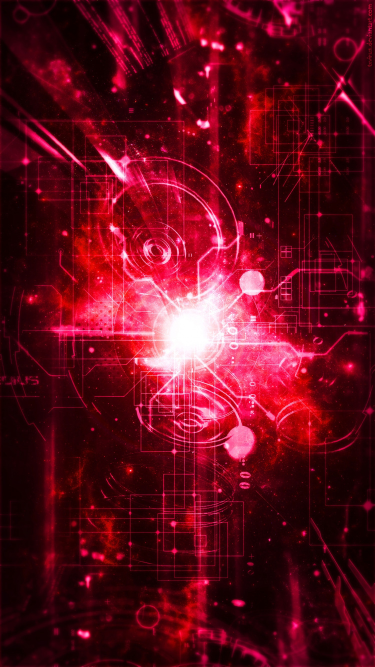 Pintura Abstracta Roja y Blanca. Wallpaper in 750x1334 Resolution