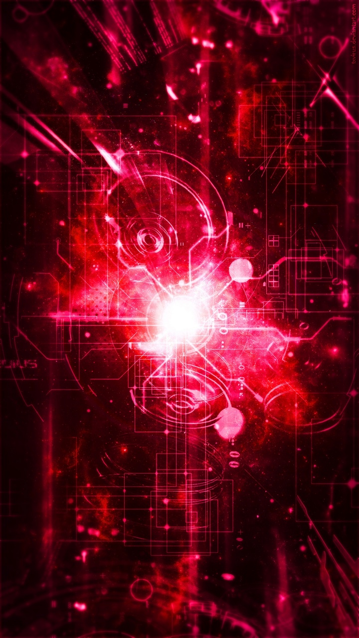 Rote Und Weiße Abstrakte Malerei. Wallpaper in 720x1280 Resolution