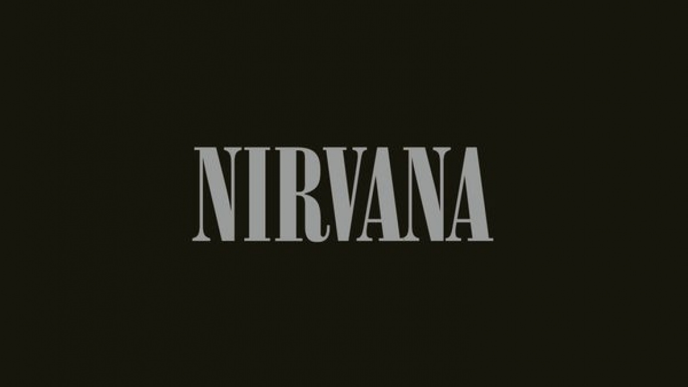 Nirvana, Album, Graphic Design, Text, Black. Wallpaper in 1366x768 Resolution