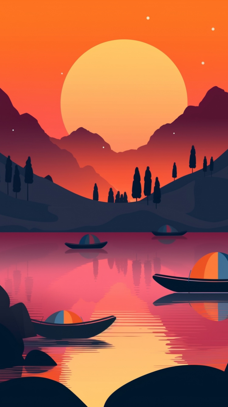 Ambiente, Agua, Afterglow, Luz, Naturaleza. Wallpaper in 750x1334 Resolution