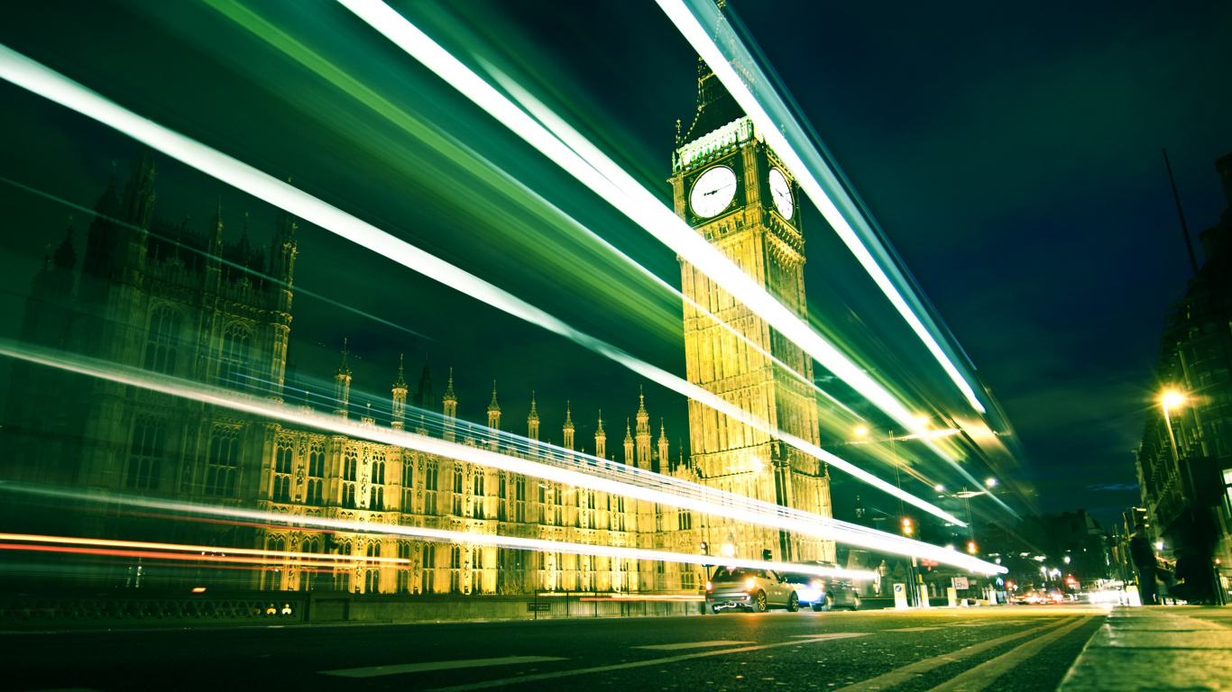 绿色的, 光, 建筑, 市区, 里程碑 壁纸 1366x768 允许