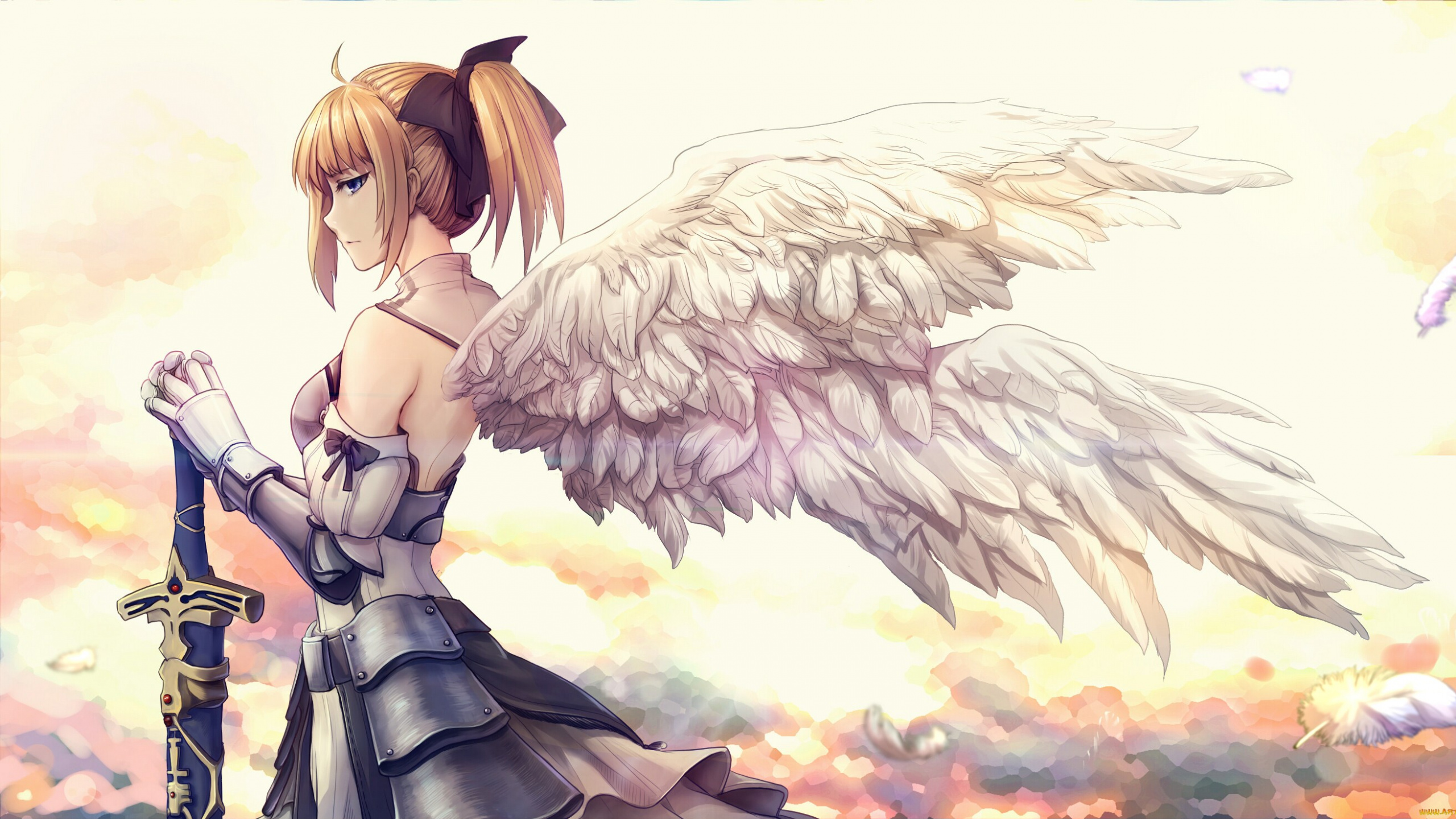 Femme en Robe Noire Personnage D'anime. Wallpaper in 2560x1440 Resolution