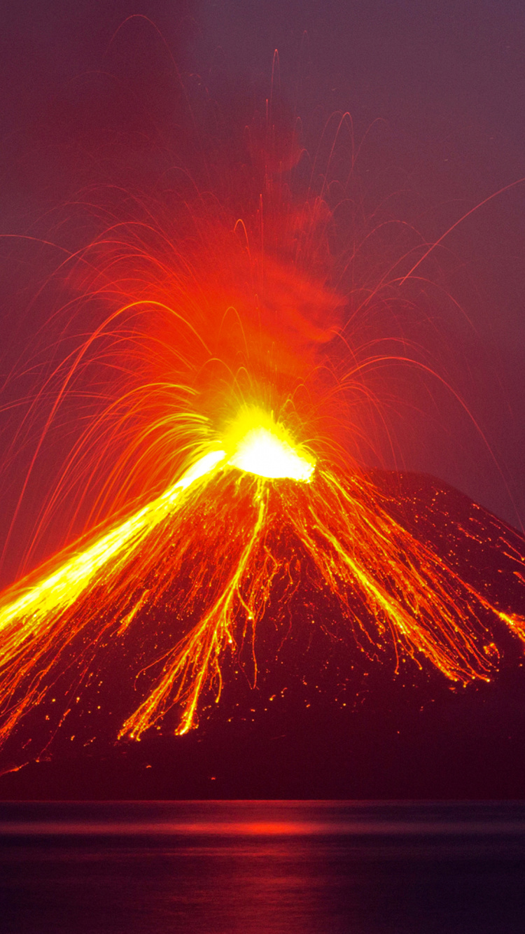 Rote Und Weiße Lichter am Himmel Während Der Nacht. Wallpaper in 750x1334 Resolution