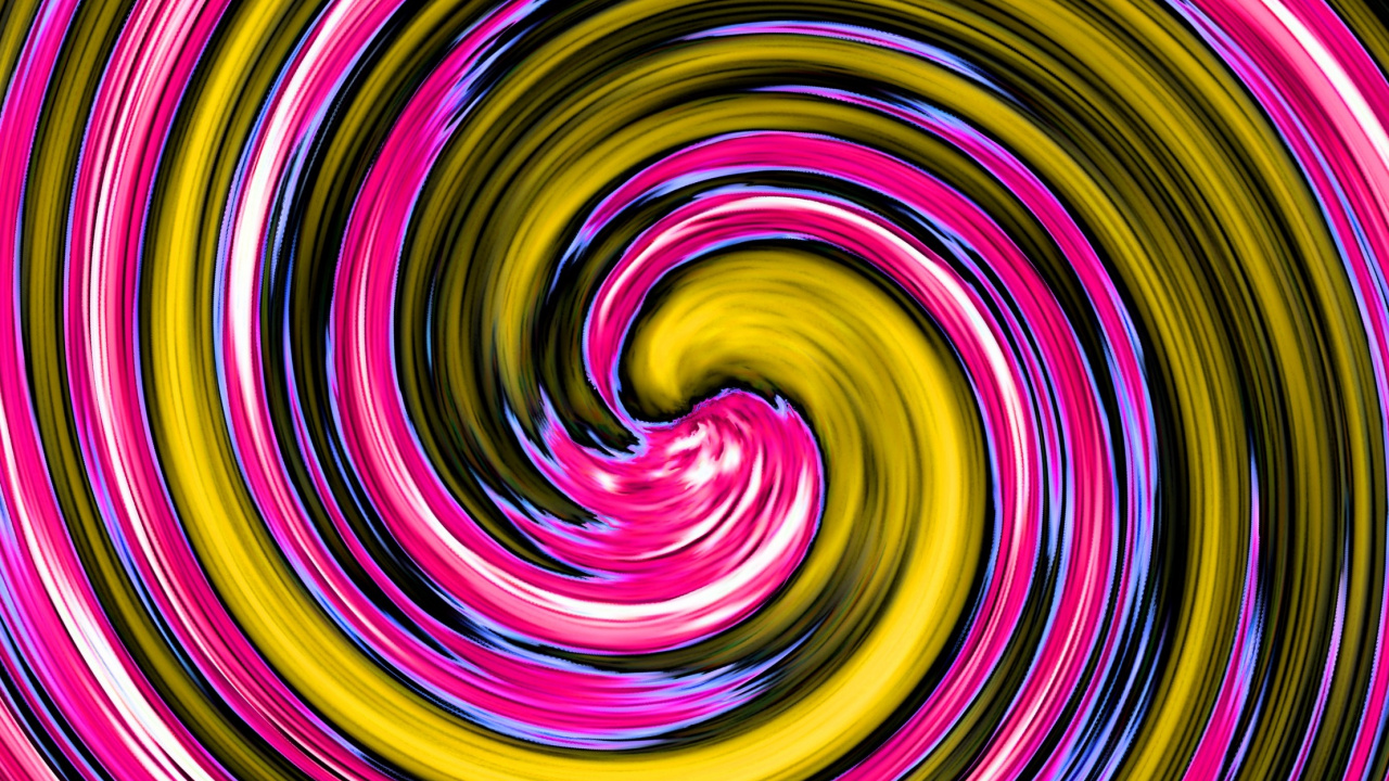 Grün-weiße Und Violette Spiralillustration. Wallpaper in 1280x720 Resolution