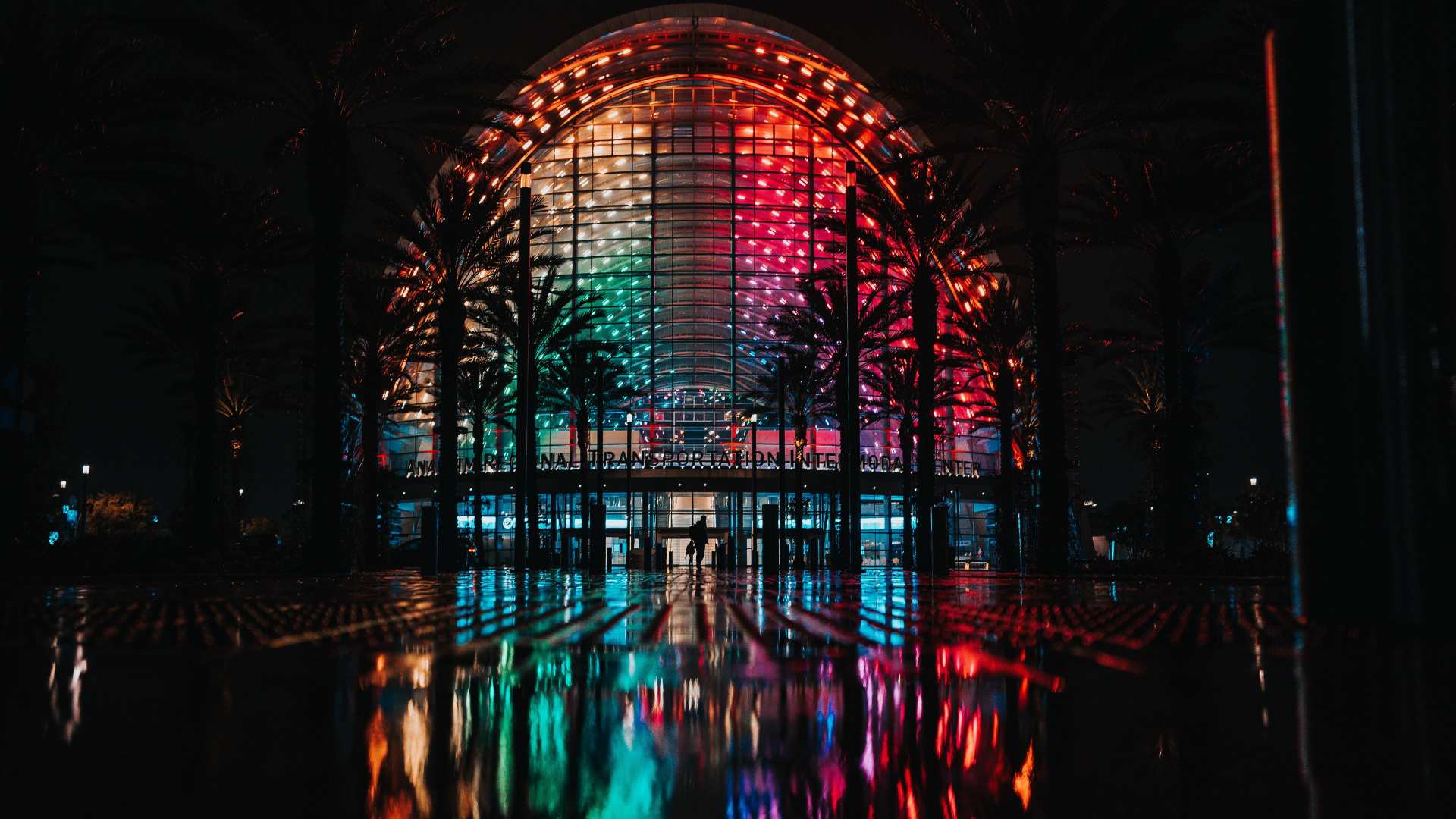 Gebäude, Licht, Wasser, Strom, Symmetrie. Wallpaper in 1920x1080 Resolution