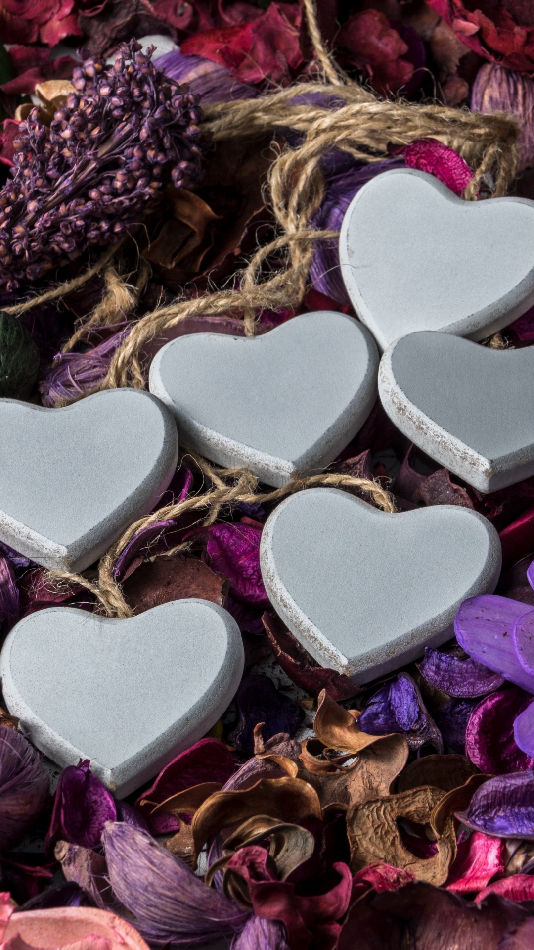 心脏, 紫色的, 淡紫色的, 浪漫 壁纸 1080x1920 允许