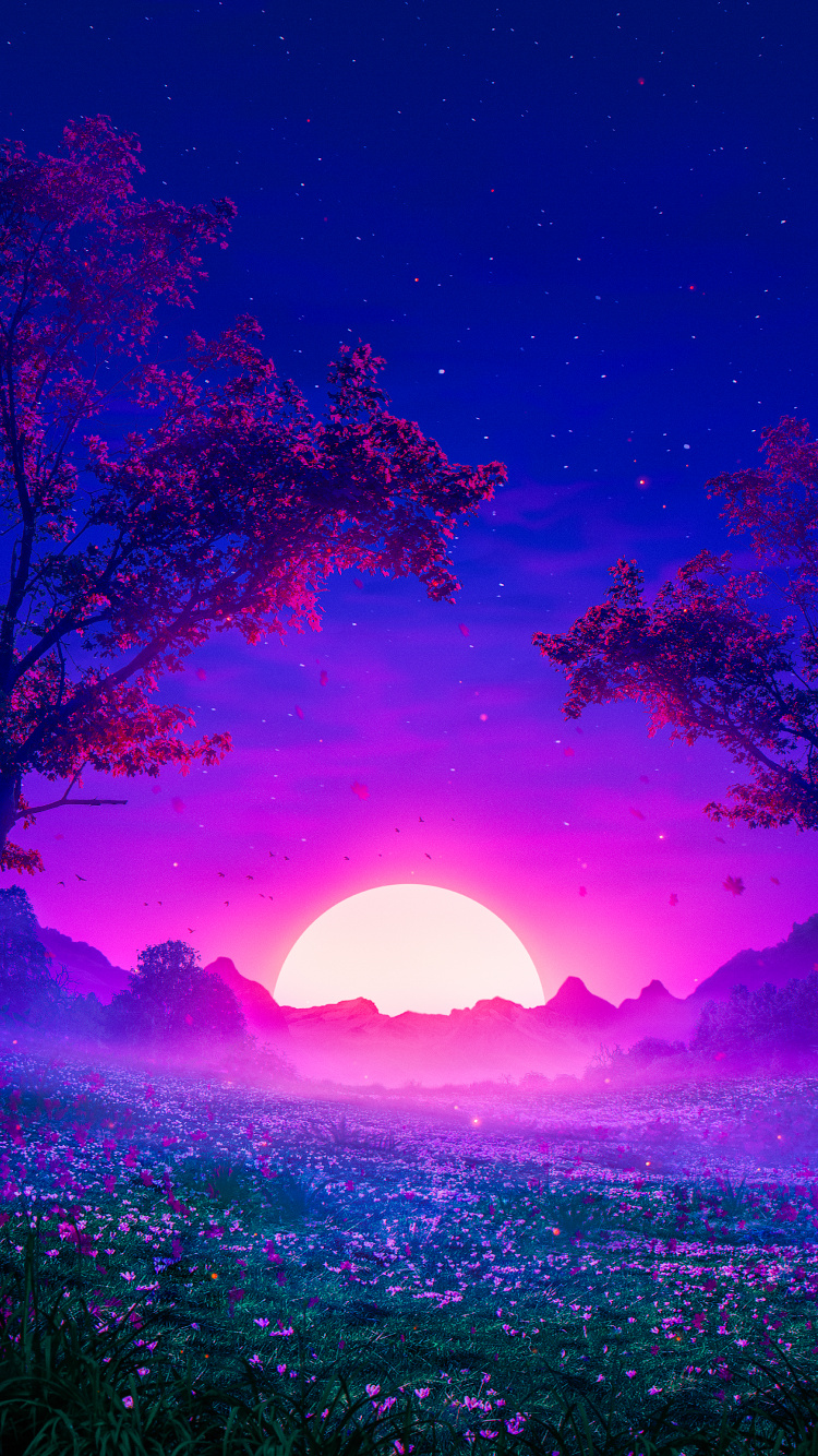 Earth, Atmosphere, World, Plant, Purple. Wallpaper in 750x1334 Resolution