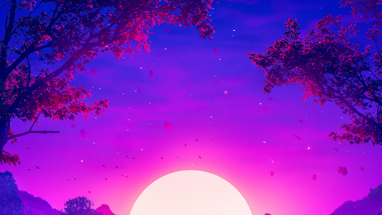 Terre, Atmosphère, Purple, Paysage Naturel, Blue. Wallpaper in 1280x720 Resolution