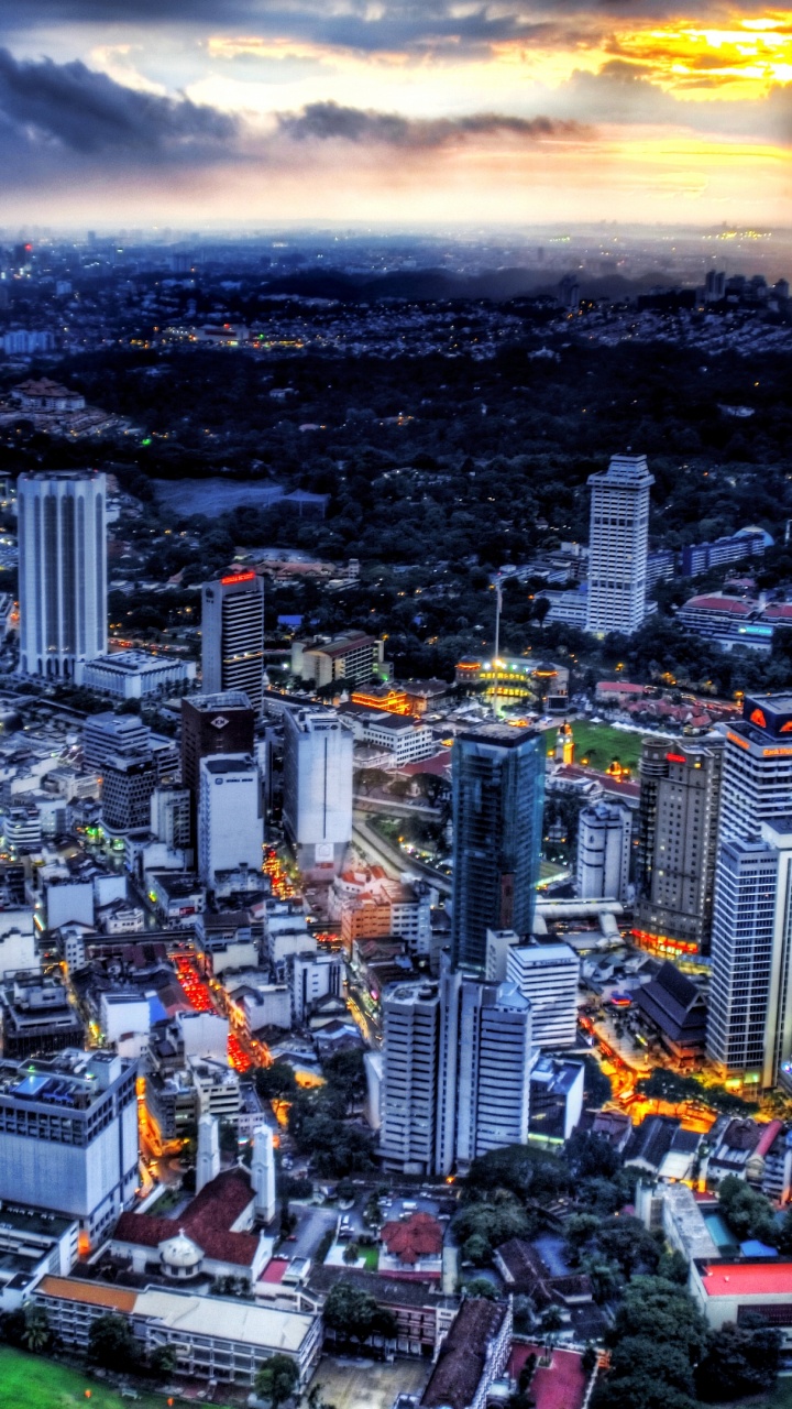 吉隆坡, 城市景观, 城市, 大都会, 天际线 壁纸 720x1280 允许