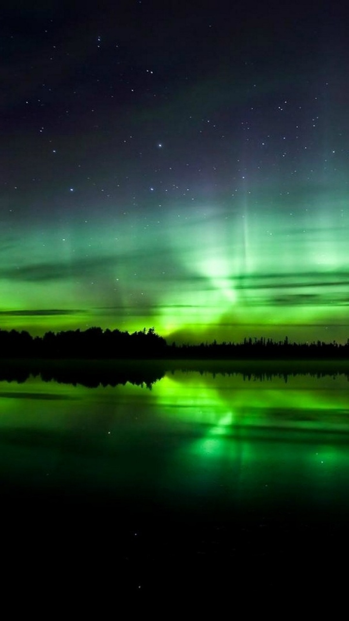 Aurora, Nature, Green, Atmosphère, Lumière. Wallpaper in 720x1280 Resolution