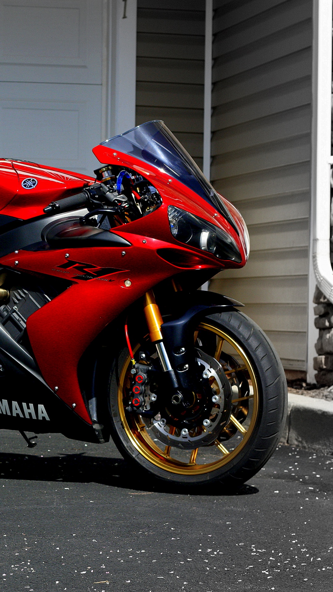 雅马哈发动机公司, 自行车运动, Rim, 汽车轮胎, 红色的 壁纸 1080x1920 允许