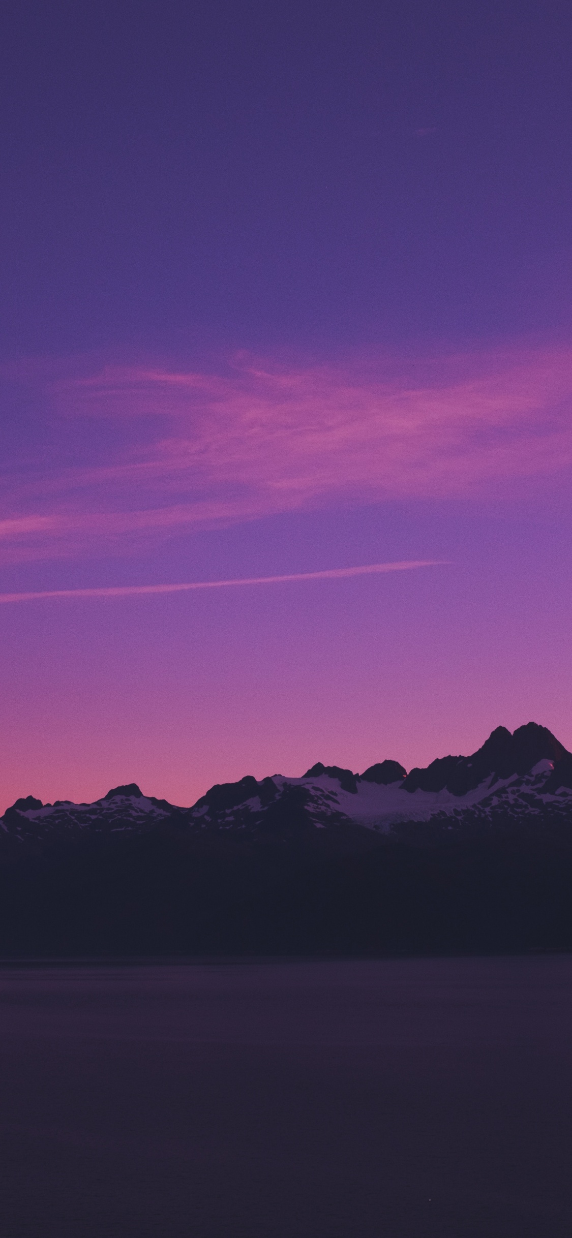 Purple, Violette, Pink, Horizon, Blue. Wallpaper in 1125x2436 Resolution