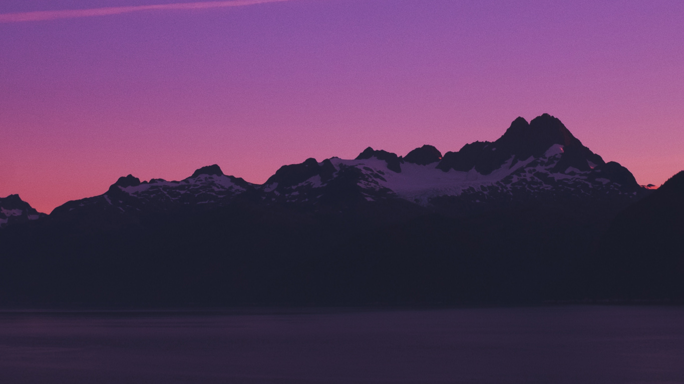 Purple, Violette, Pink, Horizon, Blue. Wallpaper in 1366x768 Resolution