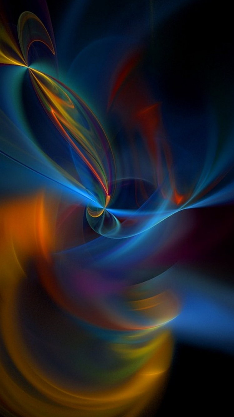 Blaues Gelbes Und Rotes Licht. Wallpaper in 750x1334 Resolution