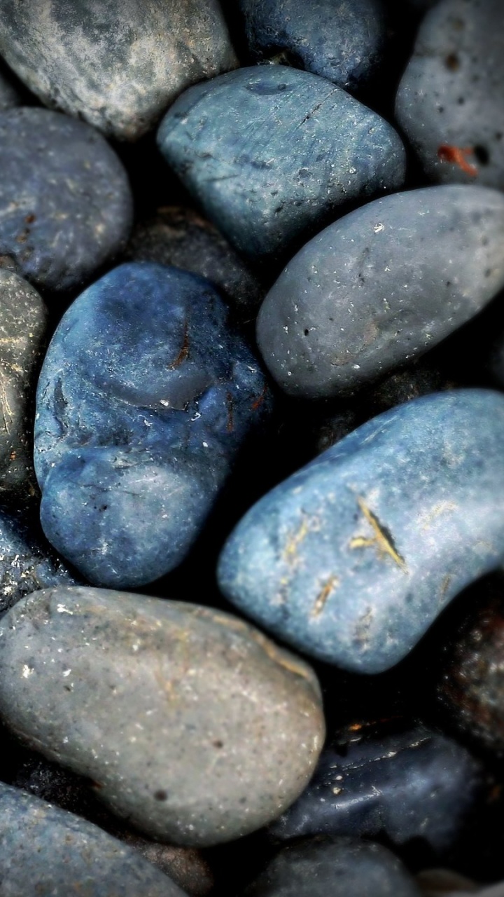 Blue and Gray Stone Fragments. Wallpaper in 720x1280 Resolution