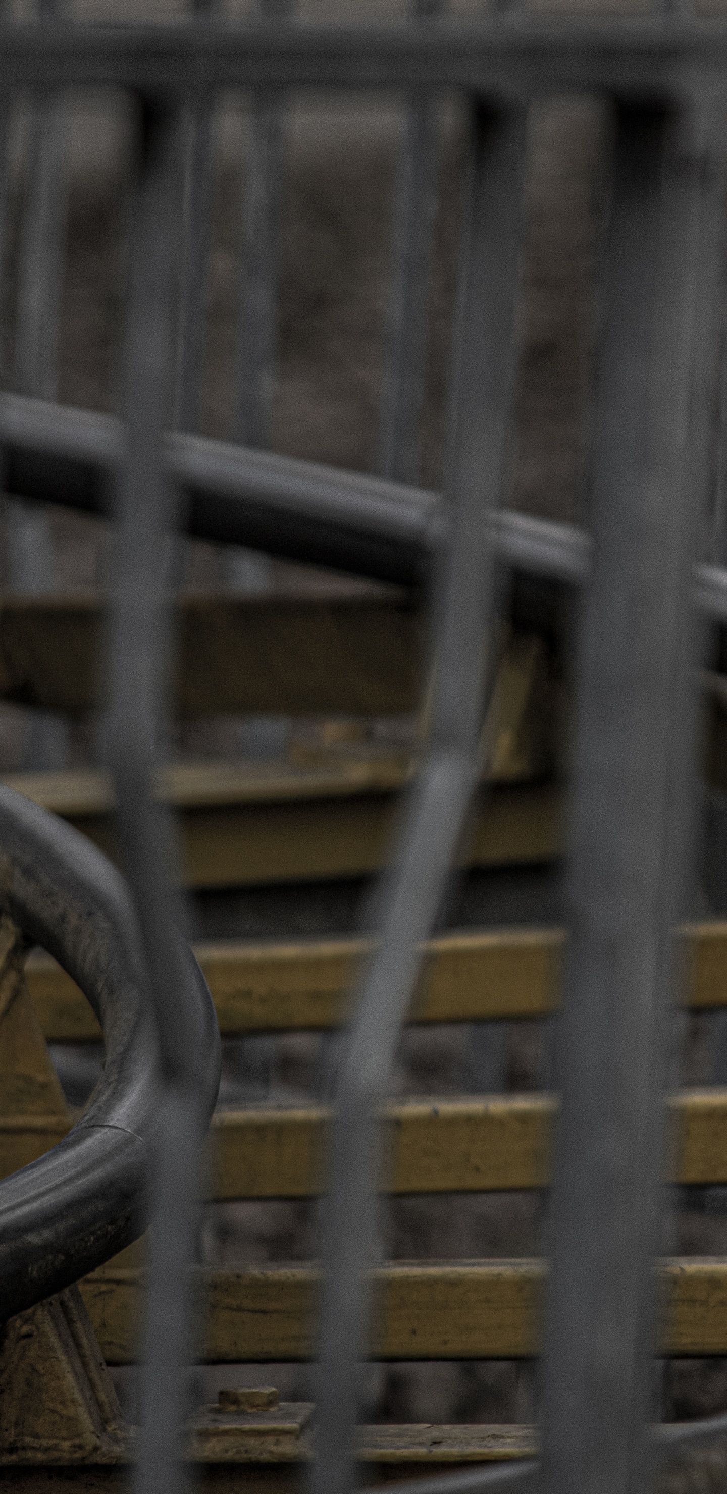 Urbanization, Iron, Wood, Fence, Composite Material. Wallpaper in 1440x2960 Resolution