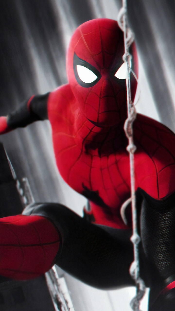 Hombre Araña Rojo y Negro. Wallpaper in 720x1280 Resolution