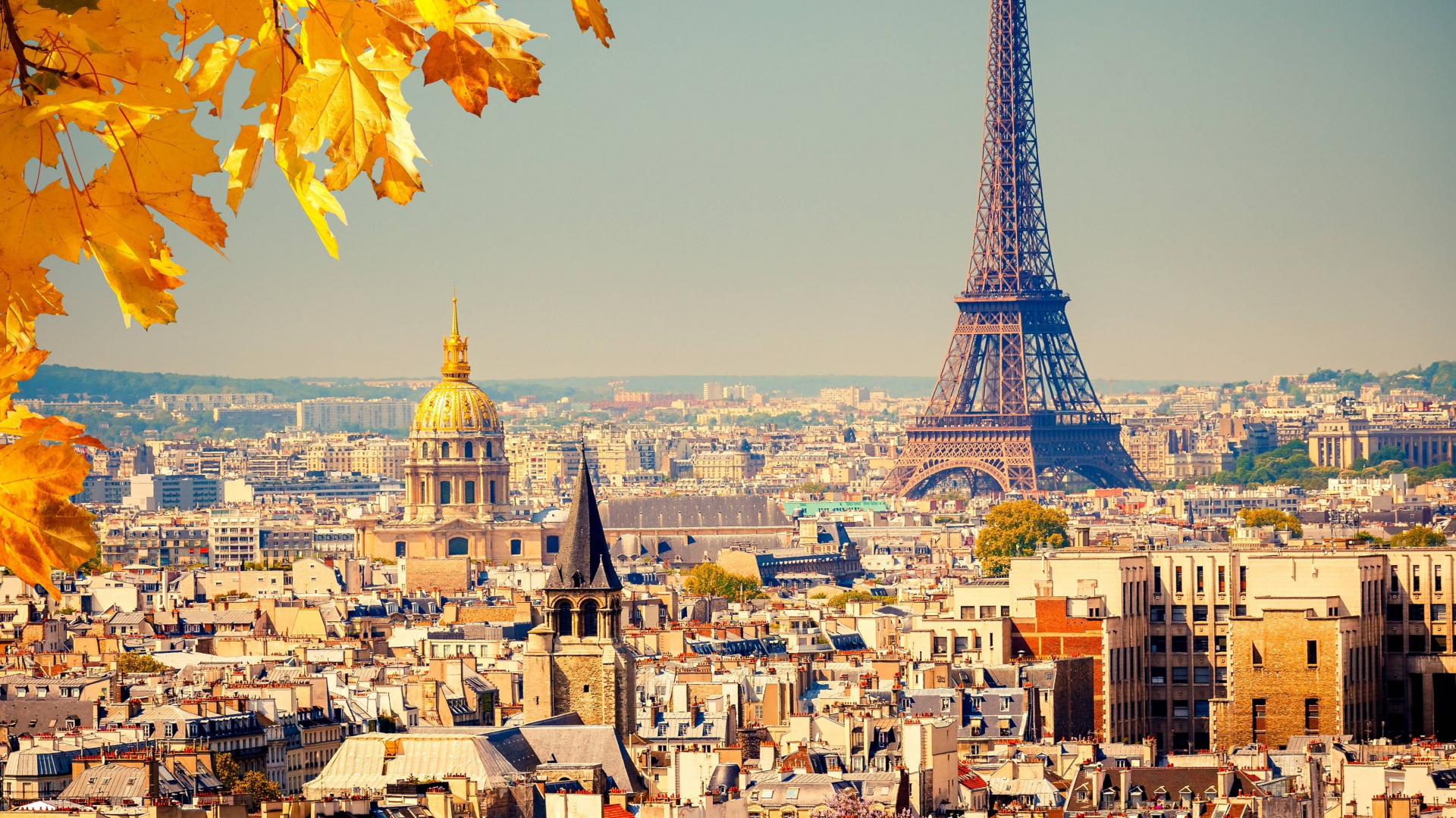 Eiffel Tower, Landmark, City, Cityscape, Urban Area. Wallpaper in 1920x1080 Resolution