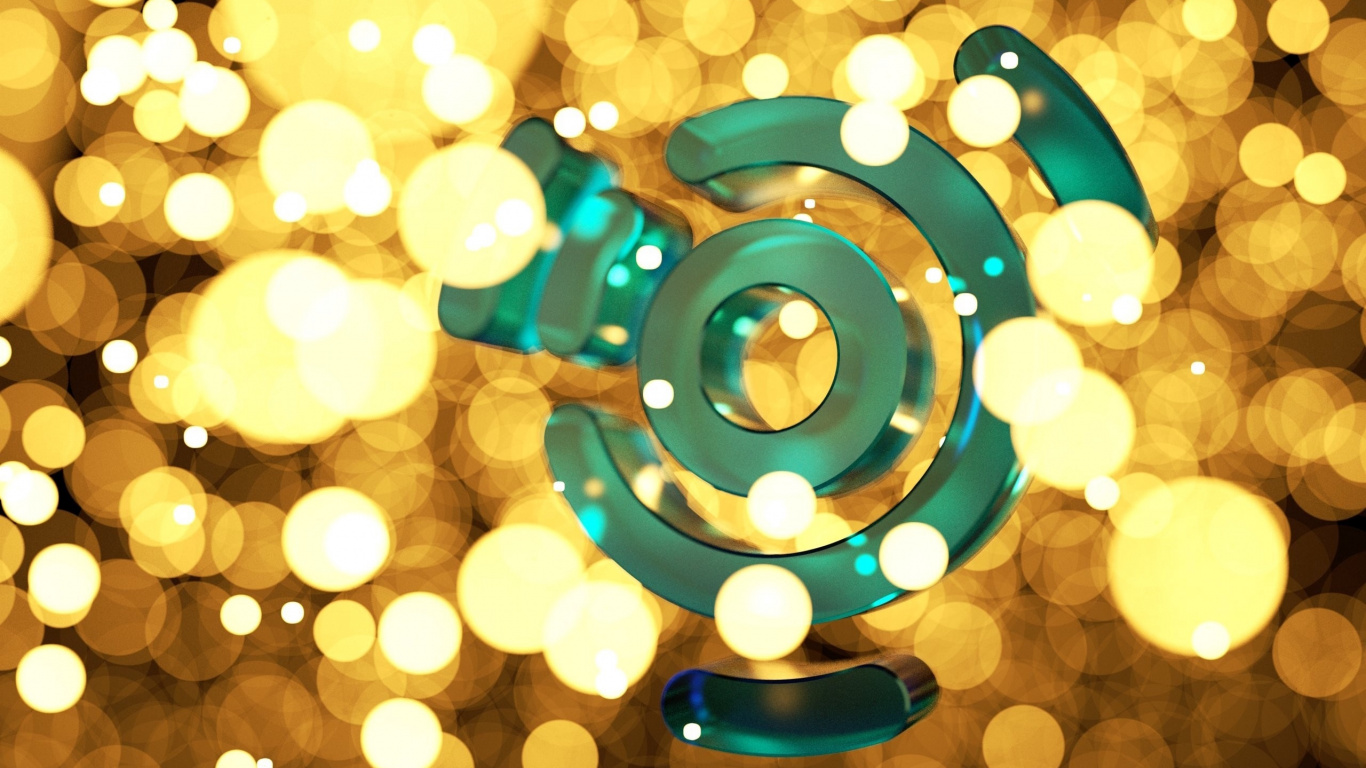 Ubuntu, Linux, Luz, Circulo, Decoración de la Navidad. Wallpaper in 1366x768 Resolution