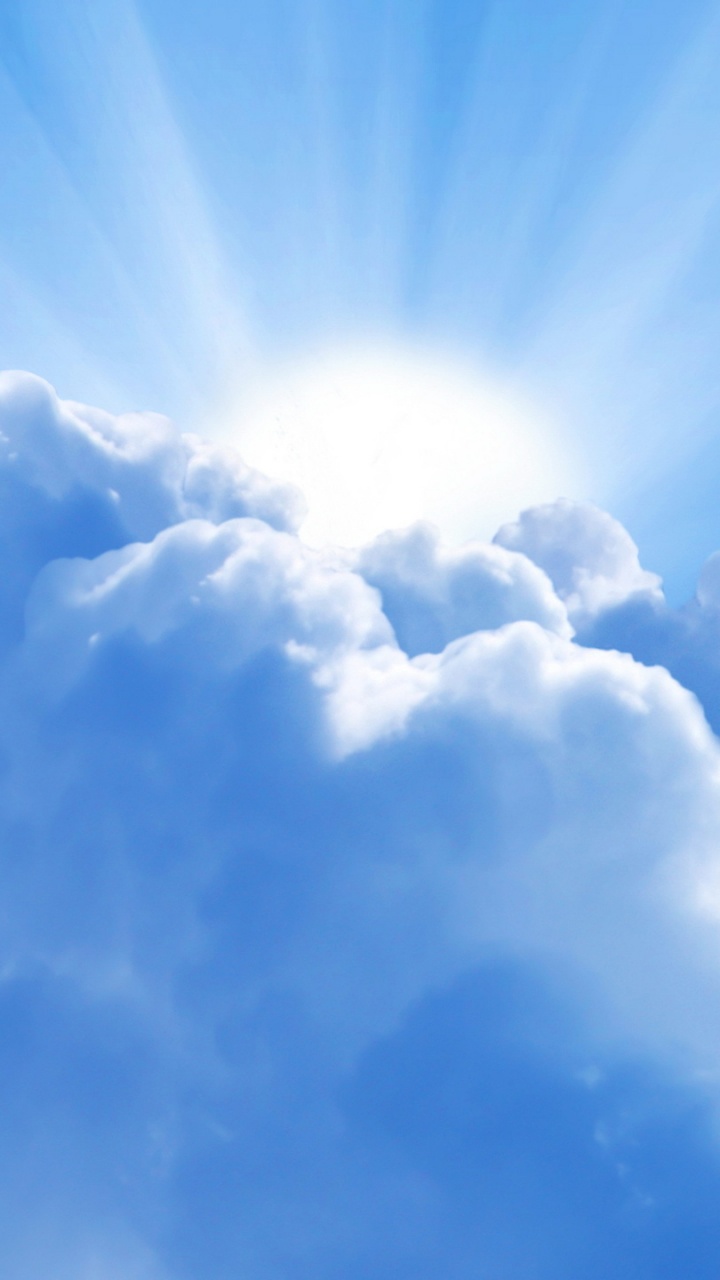 White Clouds and Blue Sky During Daytime. Wallpaper in 720x1280 Resolution